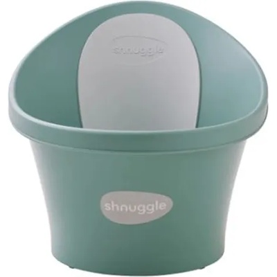 Shnuggle - световно-награждавана бебешка вана за къпане с клапа - Цвят Евкалипт (SBP-EUC-EUR+SHN-BST-STRP)