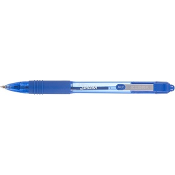 Zebra Химикалка, 0, 27 мм, с бутон, ZEBRA "Z-Grip Smooth", синя 22562 (22562)