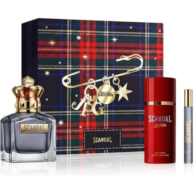 Jean Paul Gaultier Scandal подаръчен комплект: EDT 100 ml + дезодорант 150 ml + EDT 10 ml за мъже
