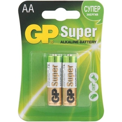 GP Batteries Батерия алкална, gp, super, lr6, 1.5v, 2 бр (gp-ba-15a-u2)