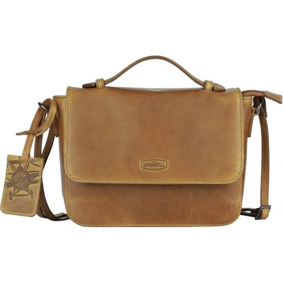Dámská kožená crossbody kabelka Sparwell Matilde koňak