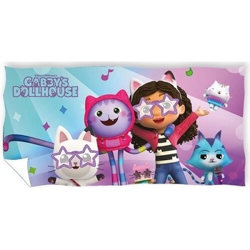 Carbotex Detská osuška Gábinin Kúzelný Domček Rozjazdy pre Hviezdy 70 x 140 cm