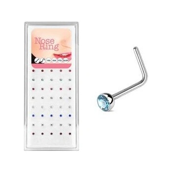 Šperky4U sada 40ti piercingů do nosu zirkon N0000-32