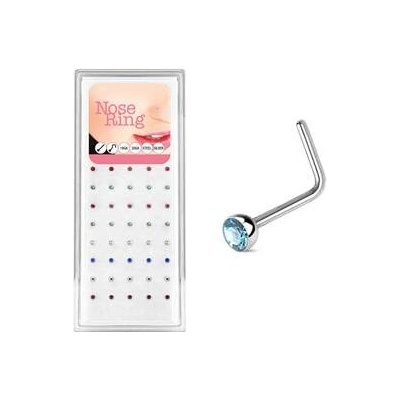 Šperky4U sada 40ti piercingů do nosu zirkon N0000-32