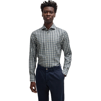 HUGO BOSS Риза с дълъг ръкав Boss Men's Long Sleeve Oxford Shirt - Blue