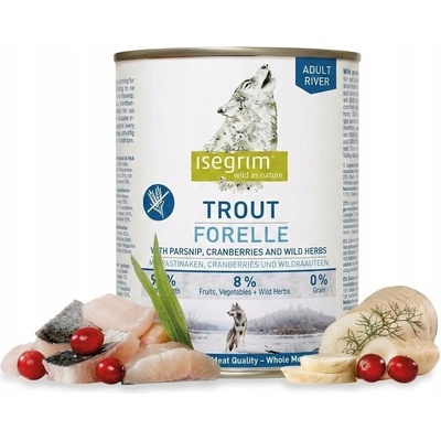 Isegrim Dog Adult Trout with Parsnip Cranberries & Wild Herbs 800 g