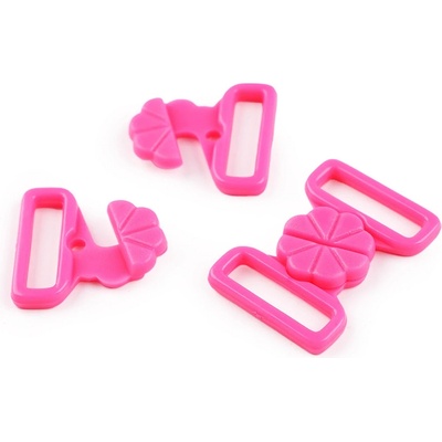Prima-obchod Plavkové zapínání šíře 17 mm plastové, barva 4 růžová neon