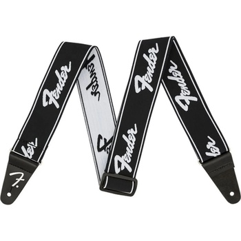 Fender Weighless Strap Колан за китара Running Logo Black and White (099-0642-074)