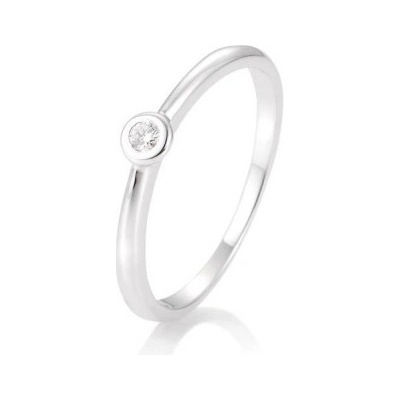 Sofia Diamonds prsteň z bieleho zlata s diamantom BE41 85771 6