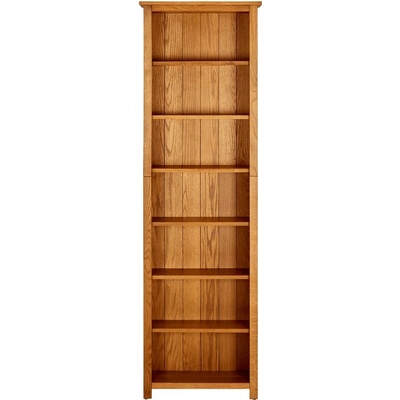Knihovna se 7 policemi 60x22x200 cm masivní dubové dřevo