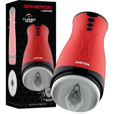 Вибриращ мастурбатор с турбо режим, засмукващ - Jamyjob Dameron (D-235606)