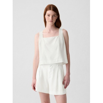 GAP Crop top от лен GAP GAP | Byal | ЖЕНИ | M