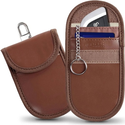 Klíčenka Pouzdro Tech-Protect KLR100 RFID na klíče hnědé