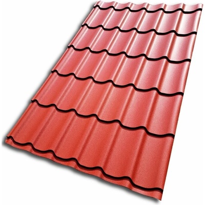 Blachotrapez Kingas Eco Plus 0,5 x 1195 x 1900 mm Pladur Wrinkle MAT TK červenohnedá 1 ks