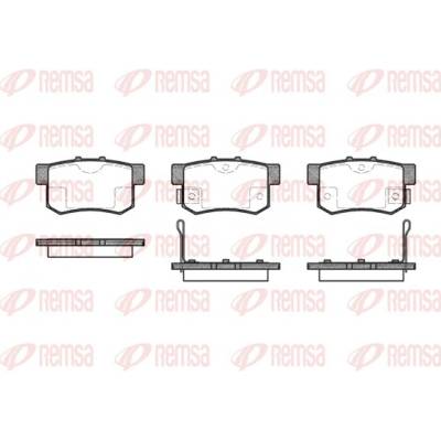 REMSA Sada brzdových platničiek kotúčovej brzdy 032502
