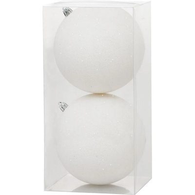 Gule MagicHome Vianoce, 2 ks, biele, na vianočný stromček, 12 cm