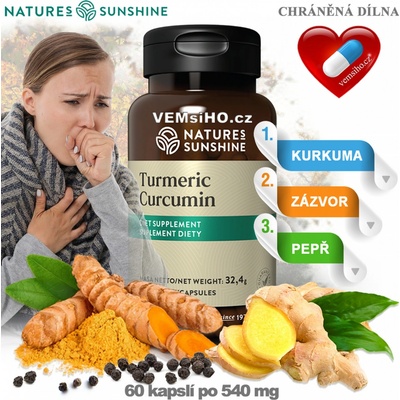 Nature’s Sunshine TURMERIC CURCUMIN 60 kapslí po 540 mg