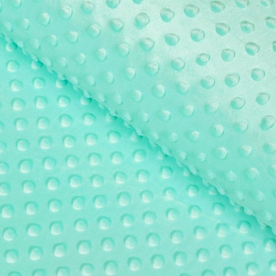 Dětská látka Minky 3D puntíky MKP-003 Mintová - šířka 150 cm