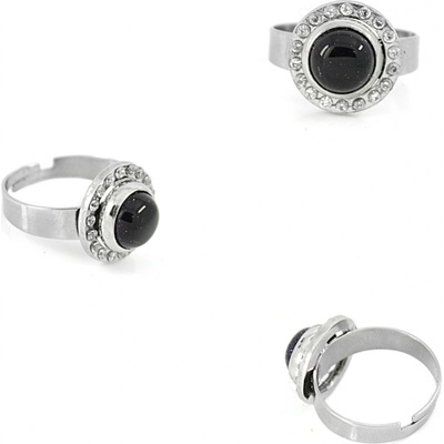 Foxette Blue Sand & Zirconia prsten z chirurgické oceli UNI JF 0165