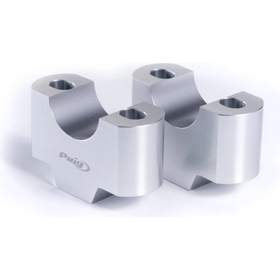 Zvýšení řidítek PUIG 3672P stříbrná height 30mm, d 22mm