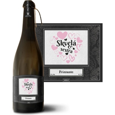 Sablio Skvelá sestra Prosecco biele suché šumivé víno 10,5 % 0,75 l (holá fľaša)