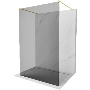 Mexen Kioto свободностояща душ кабина 140 x 200 см, графит 8 мм, злато четкано - 800-140-002-55-40 (800-140-002-55-40)