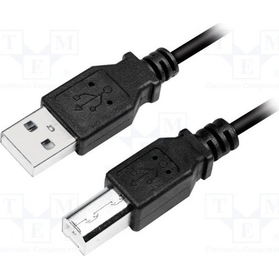 Logilink CU0009B USB 2.0; USB A vidlice, USB B vidlice, 5m, černý