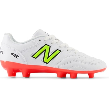 Image 1 of New Balance Юношески футболни бутонки New Balance 442 V2 Academy Juniors Firm Ground Football Boots - White/Volt