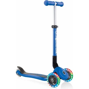 Globber Сгъваема тротинетка със светещи колела, Globber Junior - 2+ г. , синя (437-100) - playfactory Тротинетка, скутер