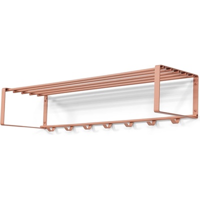 Spinder Design Метална стенна закачалка в цвят сьомга с рафт 100 cm Rex - Spinder Design (GW130-12)