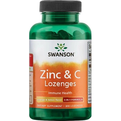 Swanson Zinc & C Lozenges 200 kapslí