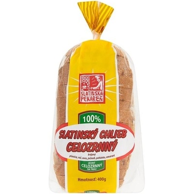 Slatinská Pekáreň Slatinský chlieb Celozrnný krájaný 400 g