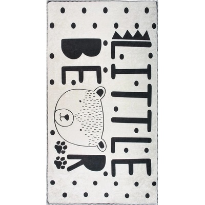 Vitaus Черно-бял детски килим подходящ за пране 80x120 cm Little Bear - Vitaus (KRN-KID-2020-80x120)
