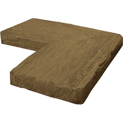 DITON Bazénový lem - vzor SMRK Velikost: 45 × 45 × 5, Varianta: Bazénový lem - vnější rohový Smrk tmavý, Povrch: natur, reliéfní