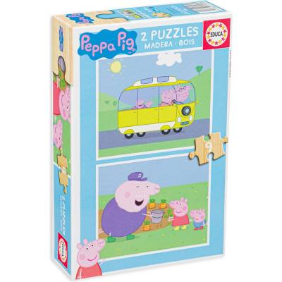 Educa Пъзел Educa от 2 x 9 части - Прасенцето Пепа (17156)