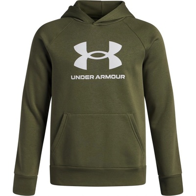 Under Armour B Rival Fleece Big Logo Hoodie 1379791-390 zelená
