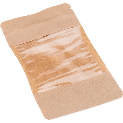 100 ks - Doypack sáček s velkým okénkem economy 110 x 185 + 65 mm, 250 ml, PAP/OPP