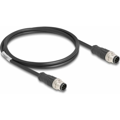 Delock 80806 M 12 CAT 5e S/FTP 1m černý