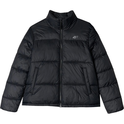 4F down jacket čierna sivá