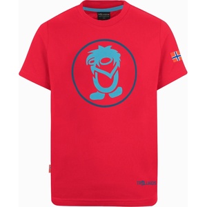 TROLLKIDS Детска тениска Trollkids Kid's Troll T T-shirt - Spicy Red / Dolphin Blue - размер 92 (EU) (704-1808-0411)