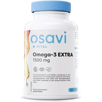 Osavi Omega-3 Extra, 1300 mg, 60 гел капсули, Osavi