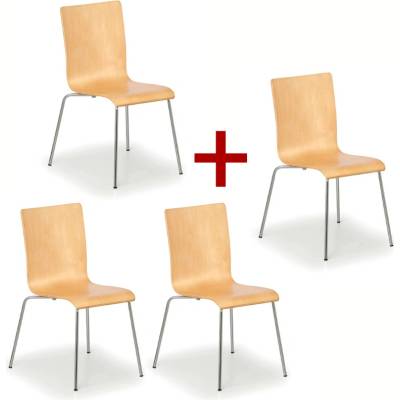 B2B Partner Classic chromovaná konstrukce přírodní 4 ks