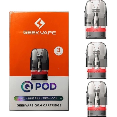 Geekvape Q Pod, 0,4 ohm Side Fill 2 ml Pack 3