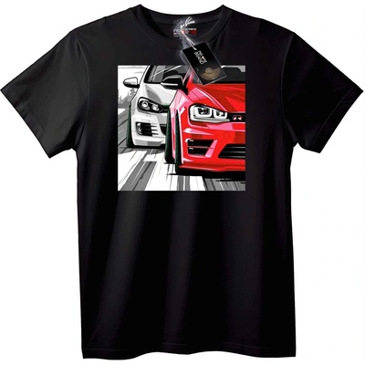 NOONEBRAND Тениска с рейсинг коли - XL, Black