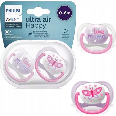 Avent Philips Ultra air text dievča 2 ks V001038