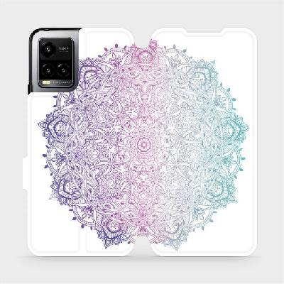 Flipové pouzdro Mobiwear - Vivo Y33s - M008S Mandala (Knížkové flip pouzdro, obal, kryt na mobil Vivo Y33s - M008S Mandala, materiál Umělá kůže + TPU - ochrana 360°, stojánek, silikonová vanička, magn