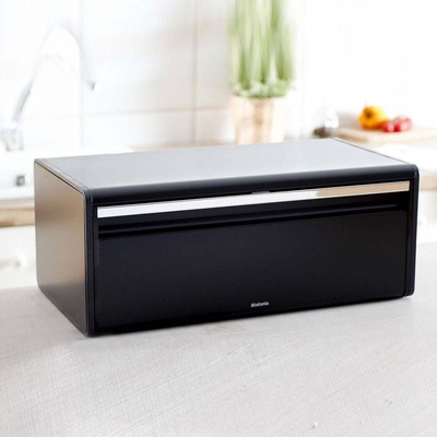 Brabantia Матирано черно кутия за хляб Brabantia с падащ преден капак (107836)