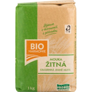 Bioharmonie Mouka žitná celozrnná jemně mletá Bio 1kg