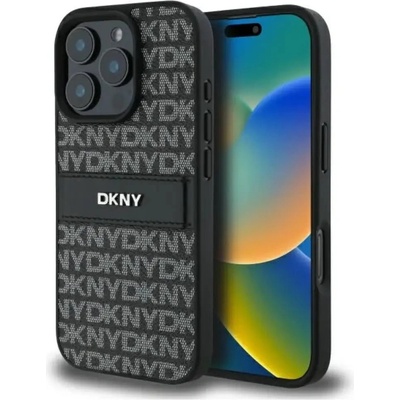 DKNY Калъф DKNY Texture Pattern Tonal Stripe за iPhone 16 Pro Max - черен (3666339333331)