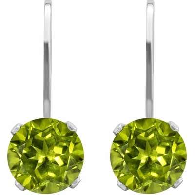 Eppi Strieborné visiace náušnice s olivínmi Krauel E36236